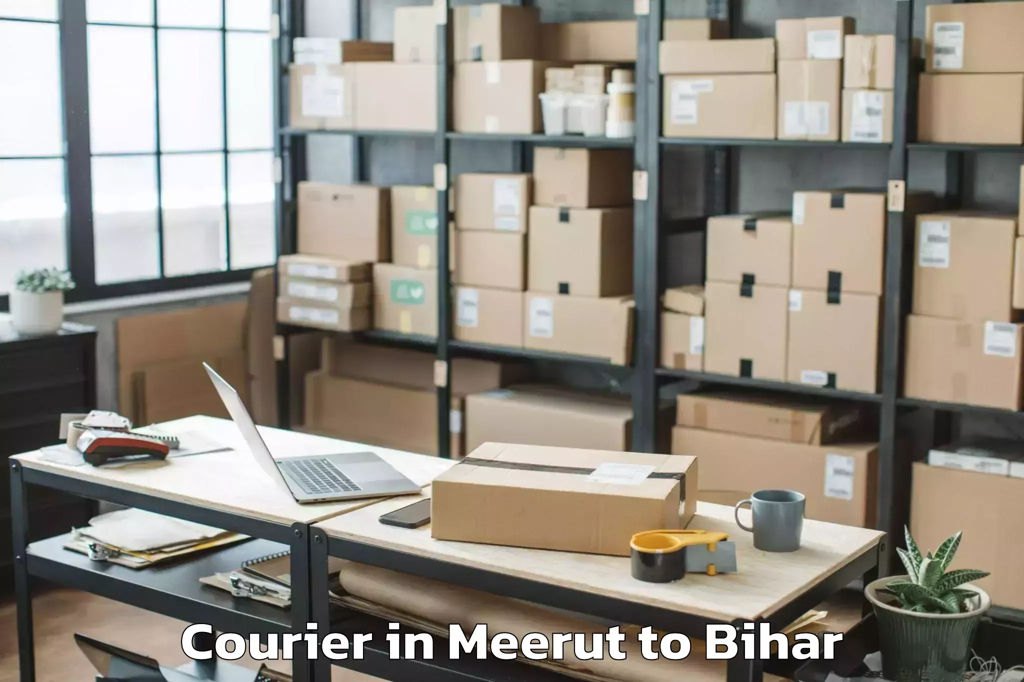 Leading Meerut to Akorhi Gola Courier Provider